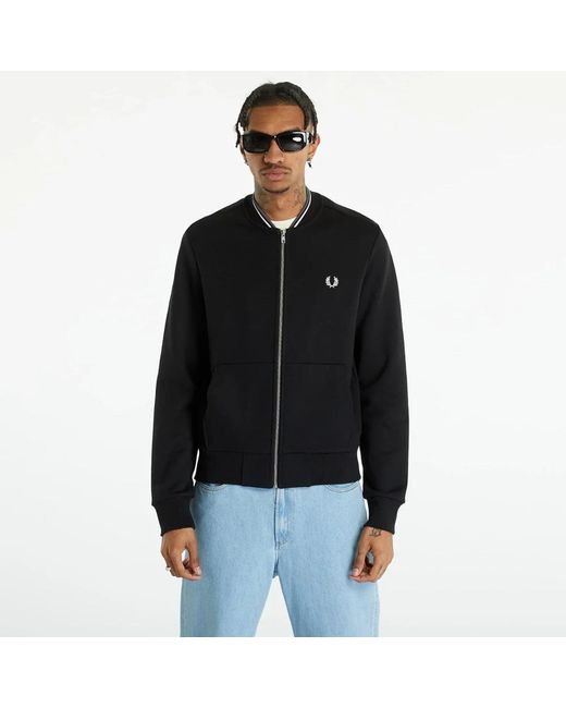 Fred Perry Black Bomber Jackets for men