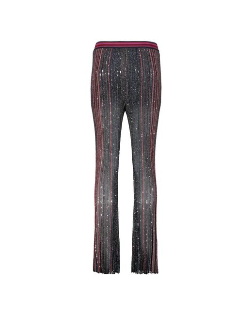 Missoni Purple Glitzer Strickhose