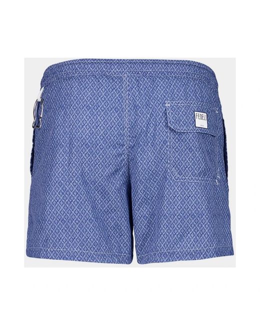 Fedeli Blue Beachwear for men