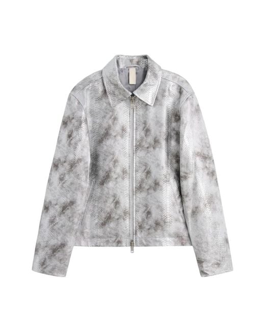 sunflower Gray Leather Jackets for men