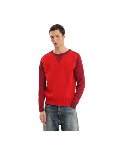 1989 STUDIO Red Round-Neck Knitwear for men