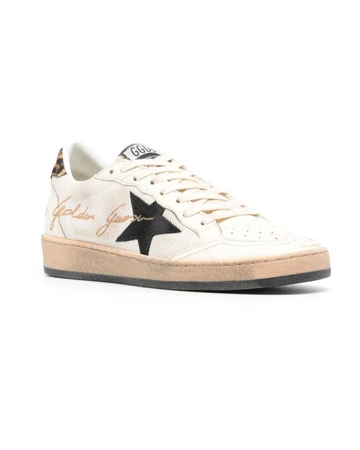 Golden Goose Deluxe Brand White Leopard ballstar sneakers,beige creme schwarz braun leo sneakers
