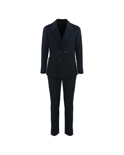 Eleventy Black Single Breasted Suits for men