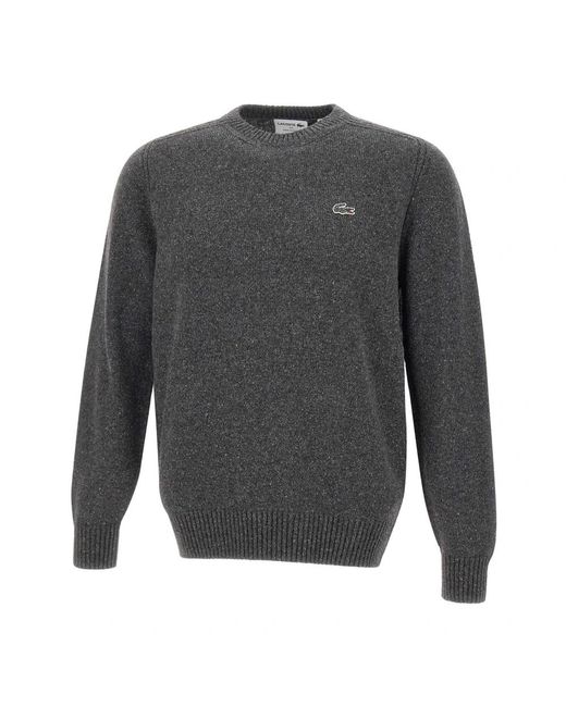 Lacoste Gray Round-Neck Knitwear for men