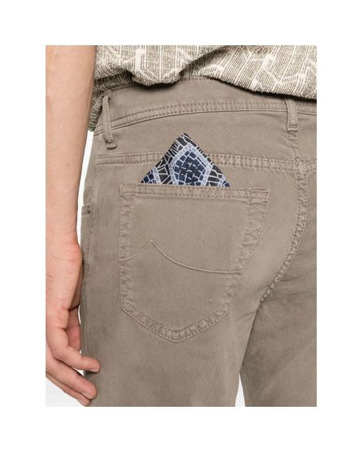 Jacob Cohen Gray Straight Trousers for men