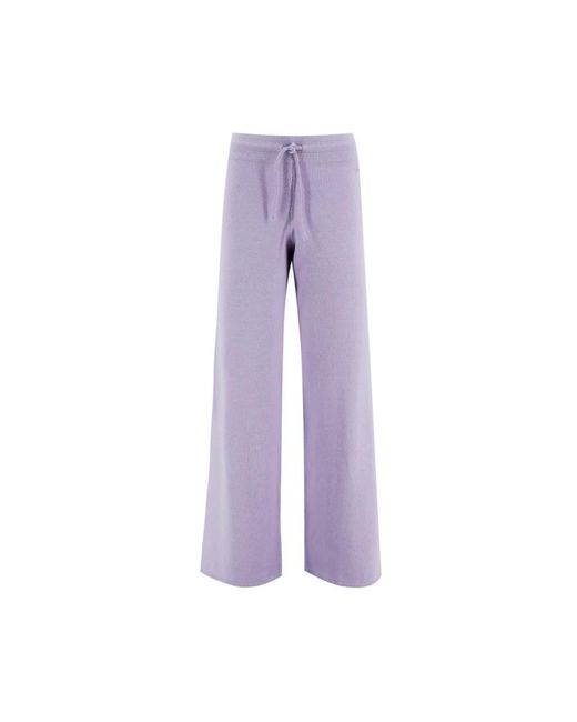 Mc2 Saint Barth Purple Wide Trousers