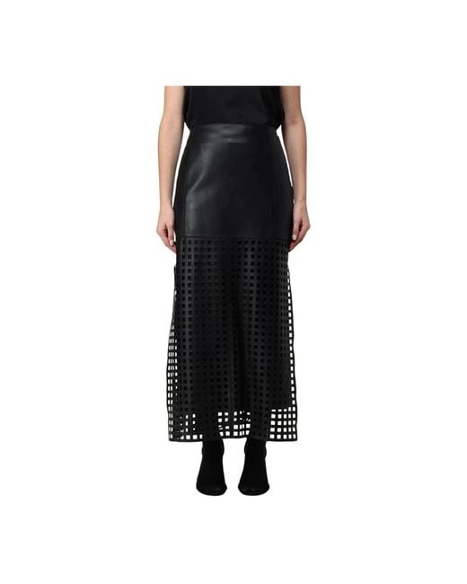 Leather Skirts Emporio Armani de color Black