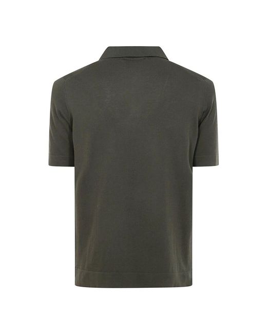FILIPPO DE LAURENTIIS Halbärmeliges Baumwoll-Poloshirt in Green für Herren