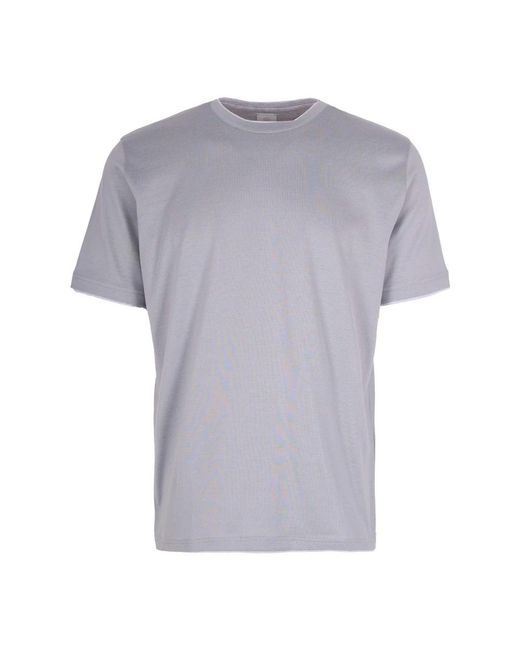 Eleventy Tops ,Grijs ,T-Shirt Girocollo in het Gray voor heren
