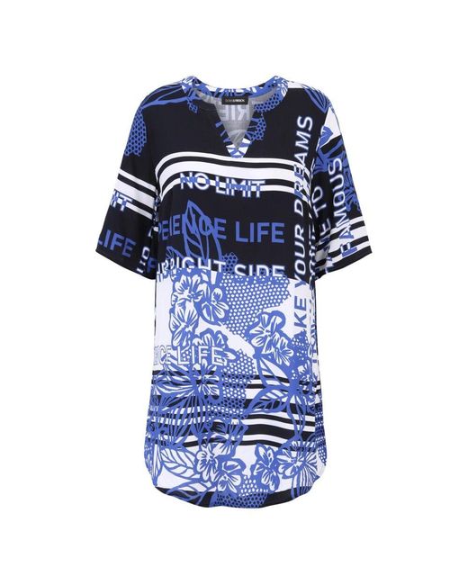 Doris S Blue Bluse Mit Grafischem Print