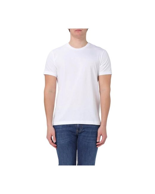 T-shirt classica di Fay in White da Uomo