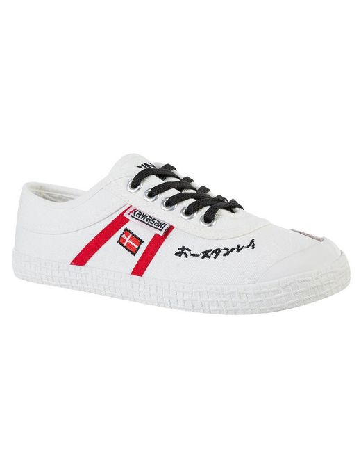 Kawasaki Signatur canvas sneakers in White für Herren