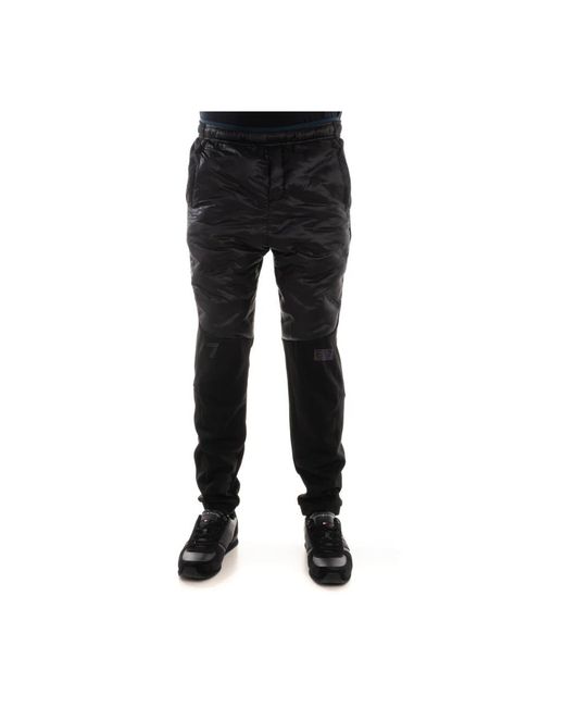 EA7 Black Slim-Fit Trousers for men