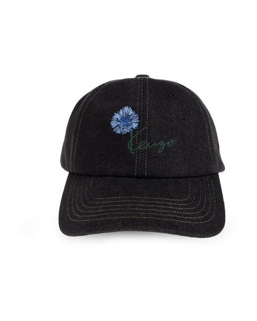 KENZO Black Tulpen-Stickerei-Cap