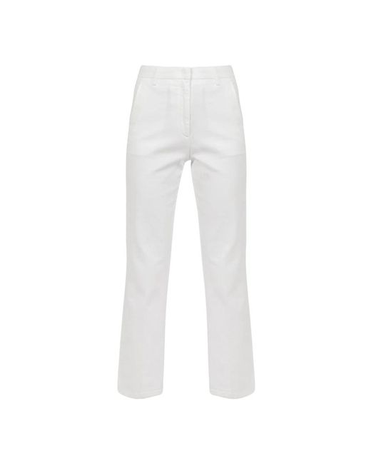 Department 5 White Slim-Fit Trousers
