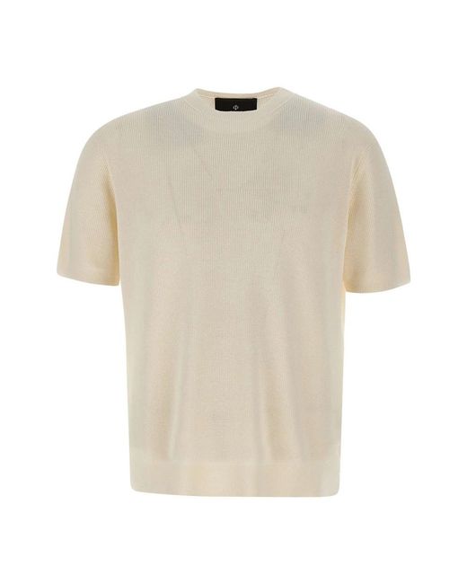 FILIPPO DE LAURENTIIS Natural Round-Neck Knitwear for men