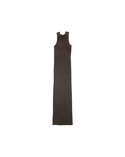 Issey Miyake Brown Maxi Dresses