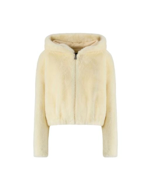 Pinko Natural Faux Fur & Shearling Jackets