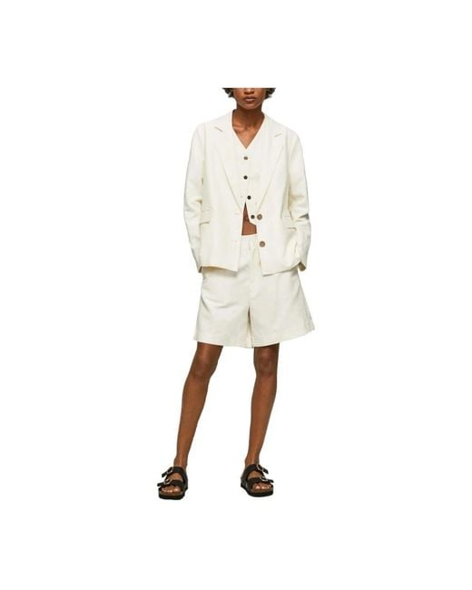 Pepe Jeans White Blazers