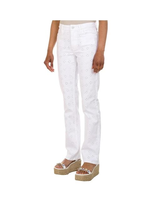 Guess White Straight Jeans