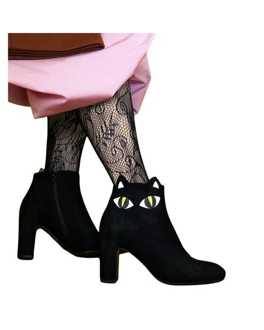 Chie Mihara Black Heeled Boots
