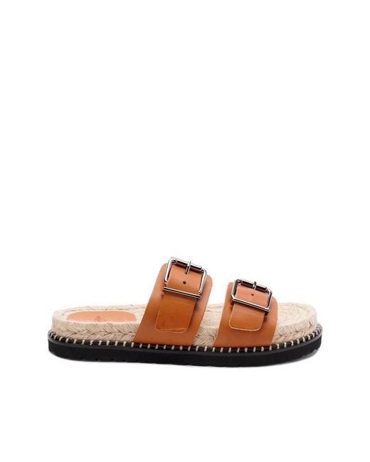 Castaner Schoenen ,Bruin ,Karamelbruine Dubbele Band Platte Schoenen in het Brown