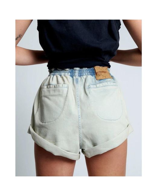One Teaspoon Blue Denim Shorts