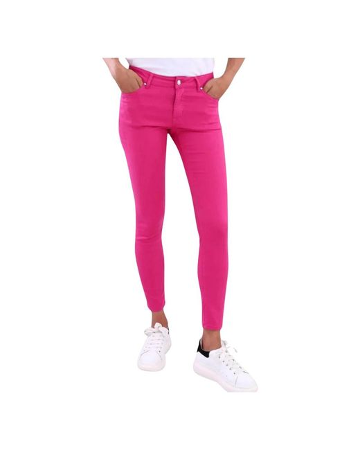 Met Pink Skinny Fit Jeans