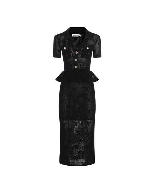 Self-Portrait Midi Dresses in het Black