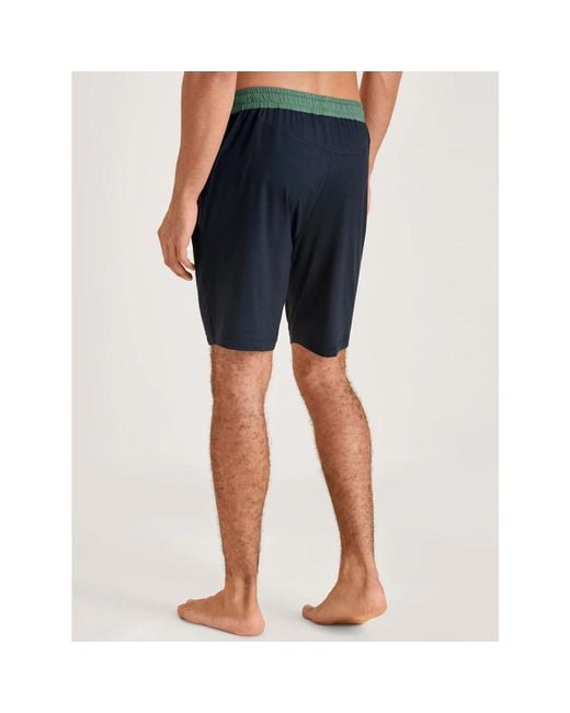 Calida Korte Broeken ,Zwart ,Casual Shorts in het Blue voor heren