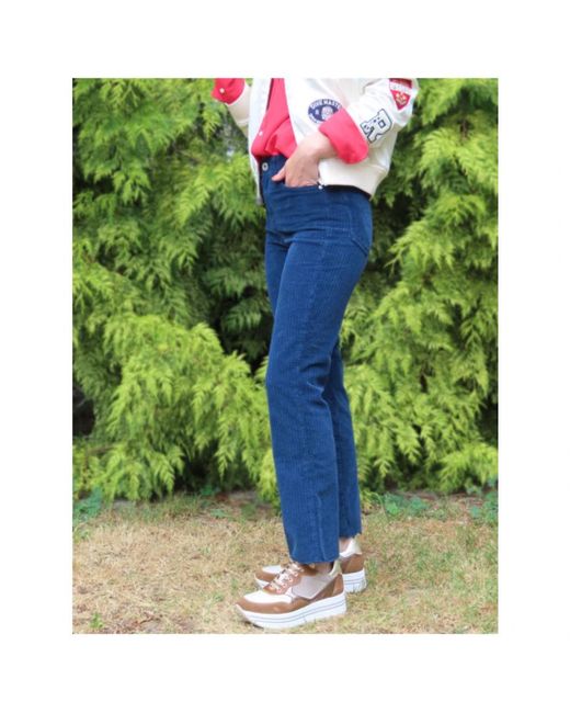 Denim Studio Blue Straight Trousers