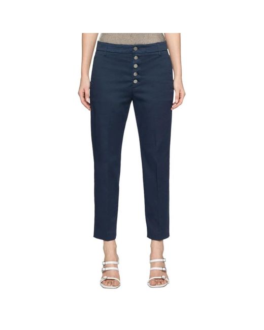 Dondup Broeken ,Blauw ,Katoen Pantalone Nima Broeken in het Blue