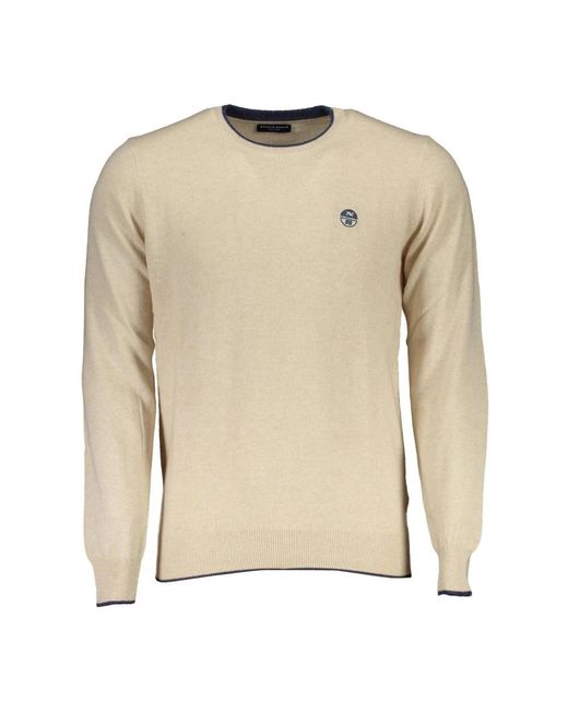 North Sails Natural Round-Neck Knitwear for men