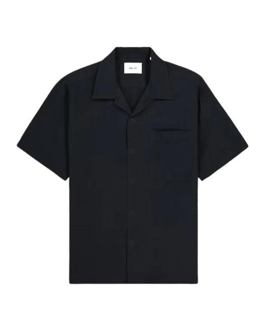 NN07 Kurzarm schwarzes hemd in Black für Herren
