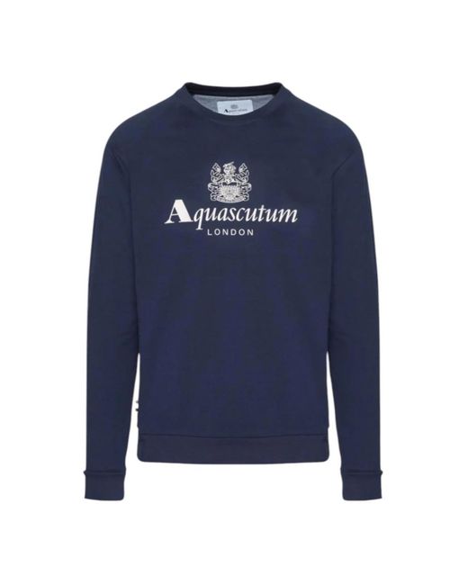 Aquascutum Blue Sweatshirts for men