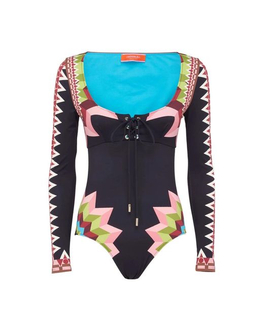 LaDoubleJ Badmode ,Veelkleurig ,Sunset Suit in het Blue