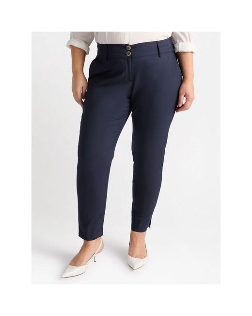 Slim-Fit Trousers FIORELLA RUBINO en coloris Blue