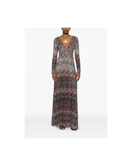 Missoni Gray Neutrals Dresses