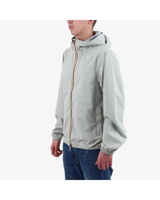 K-Way Gray Light Jackets for men