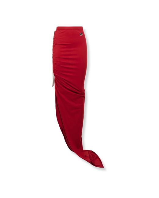 Moncler Red Maxi Skirts