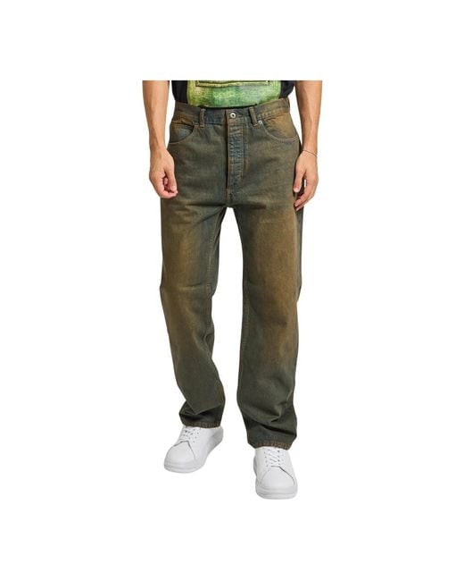 Straight Jeans HUGO de hombre de color Green