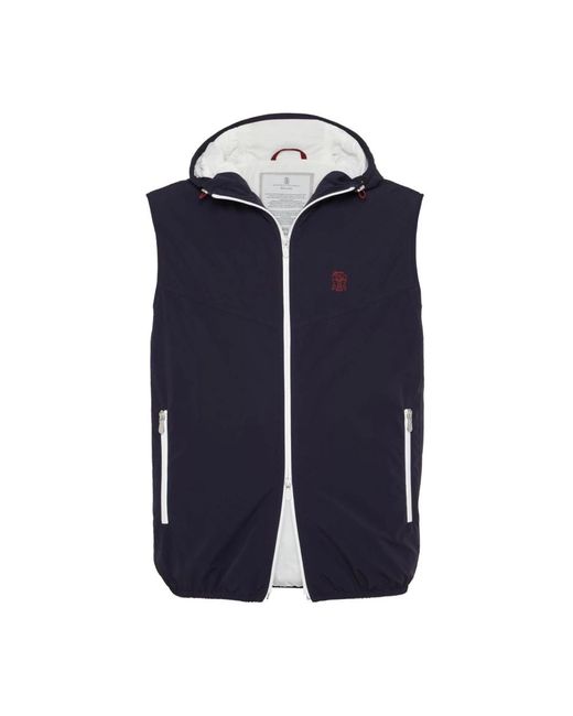 Brunello Cucinelli Blue Waistcoats for men