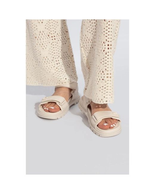 COACH Brynn Leren Sandalen in het White