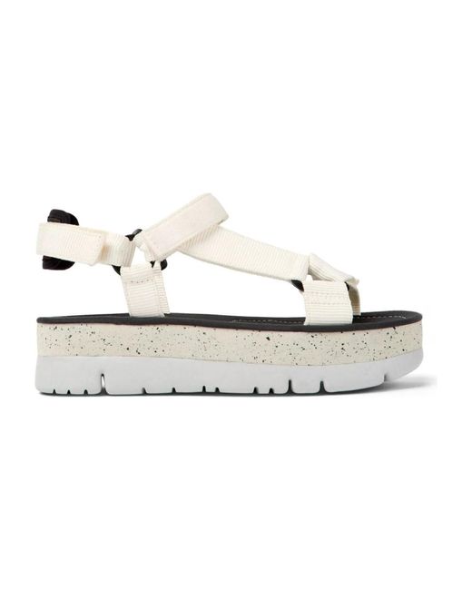 Flat Sandals di Camper in White