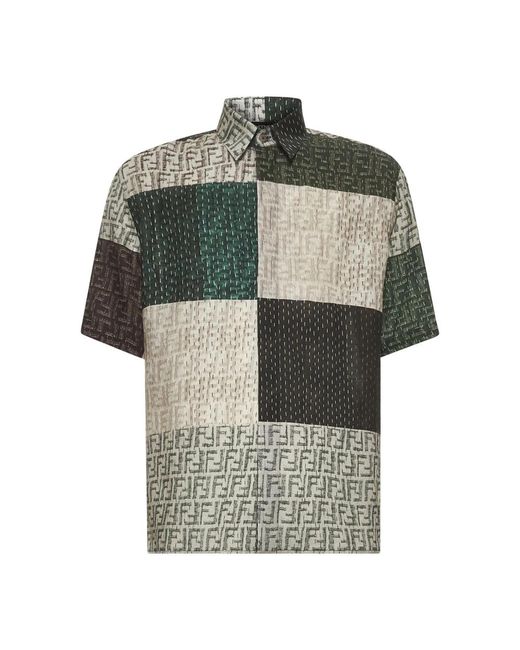 Fendi Ff Linnen Overhemd in het Multicolor voor heren