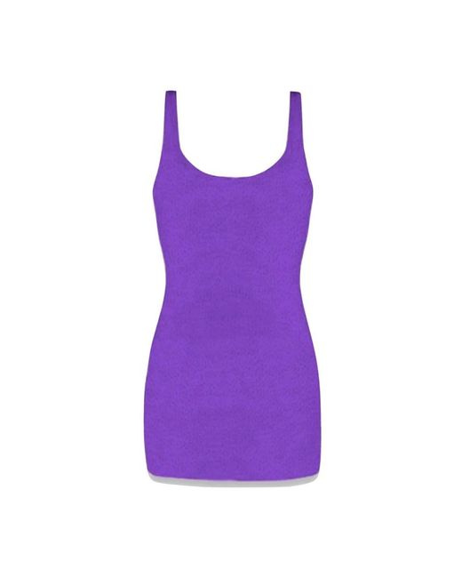 Mc2 Saint Barth Purple Short Dresses