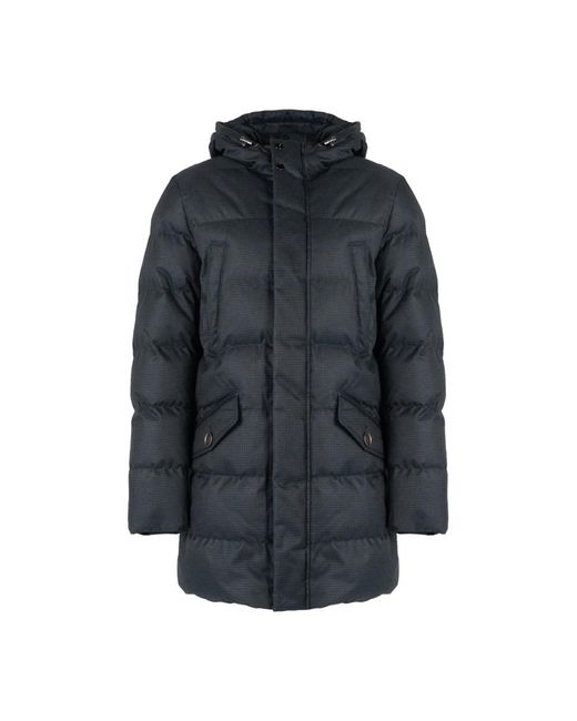 Geox Gepolsterte Parka Mit Kapuze in Blue für Herren