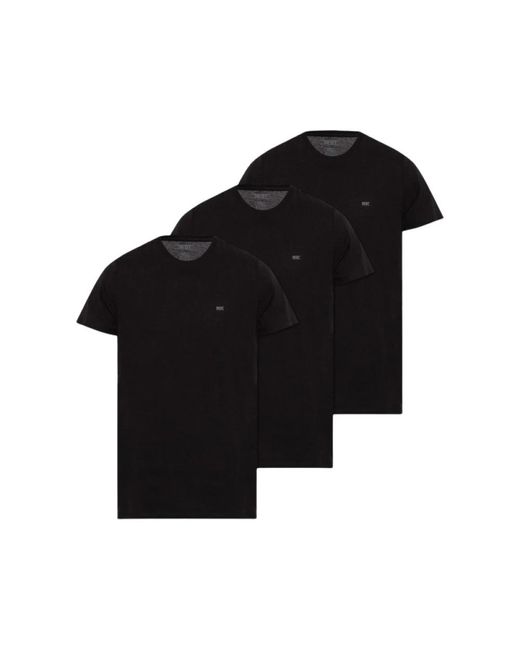 DIESEL Tops ,Zwart ,Katoen T-Shirt 3-Pack in het Black voor heren