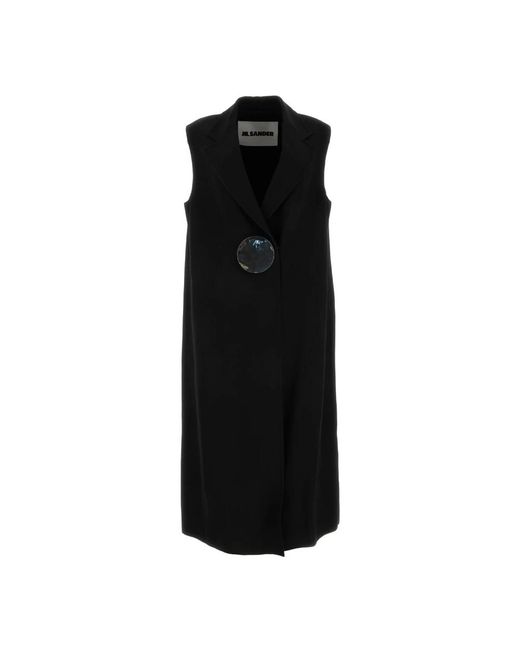 Jil Sander Black Waistcoats
