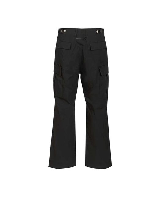 MM6 by Maison Margiela Black Wide Trousers for men